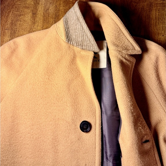 Burberry Men's Camel Wool Trench Coat - Picture 6 of 16
